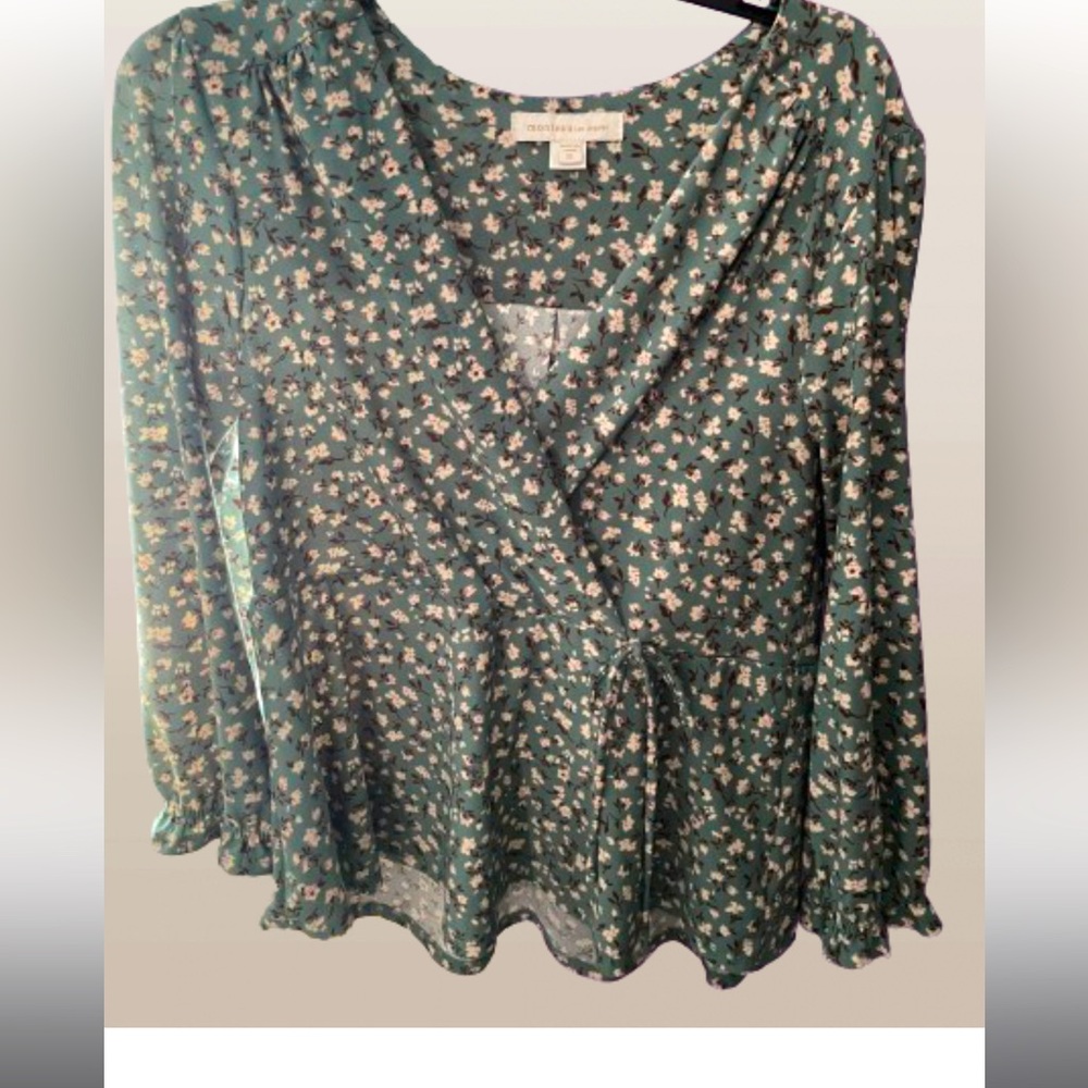 Floral wrap top / XL